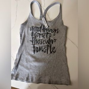 Lorna Jane Small Grey Racerback Tank Good things come to those whose hustle